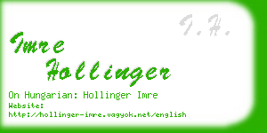 imre hollinger business card